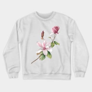 Blush magnolia flowers Crewneck Sweatshirt